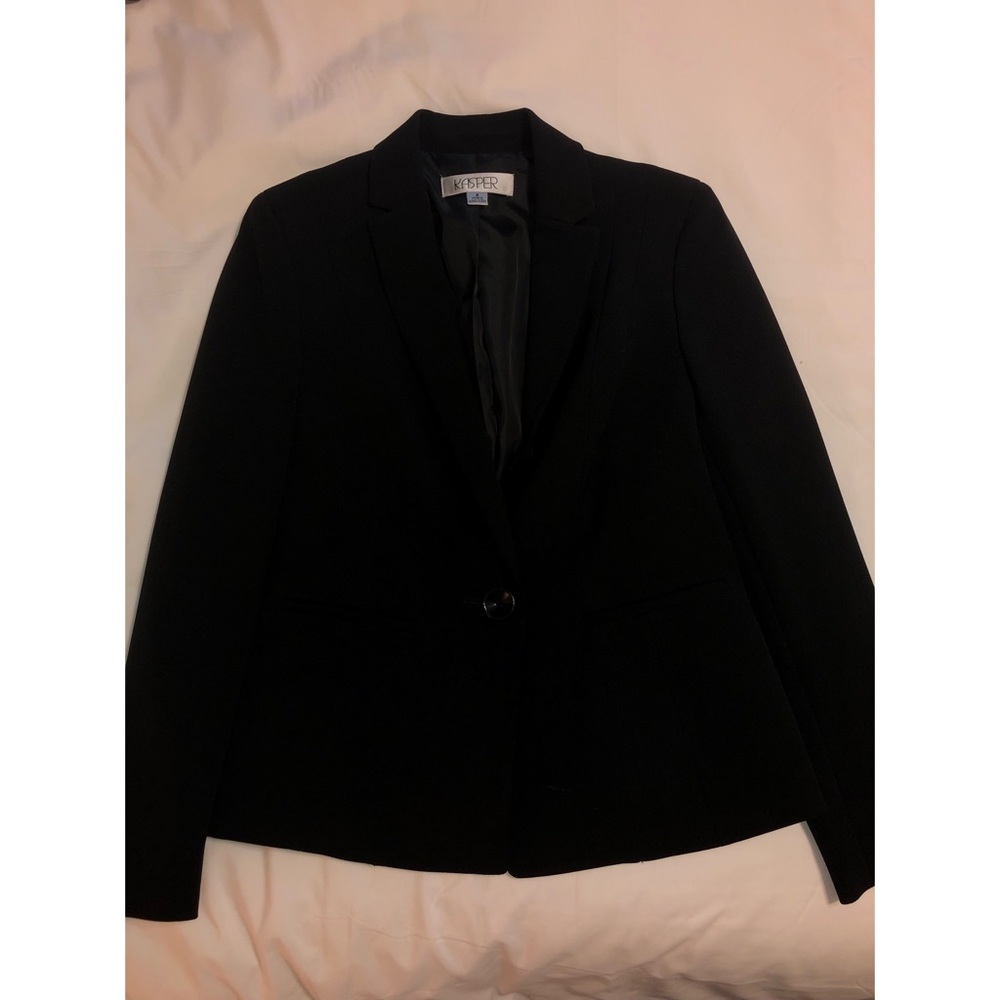 Black blazer single button